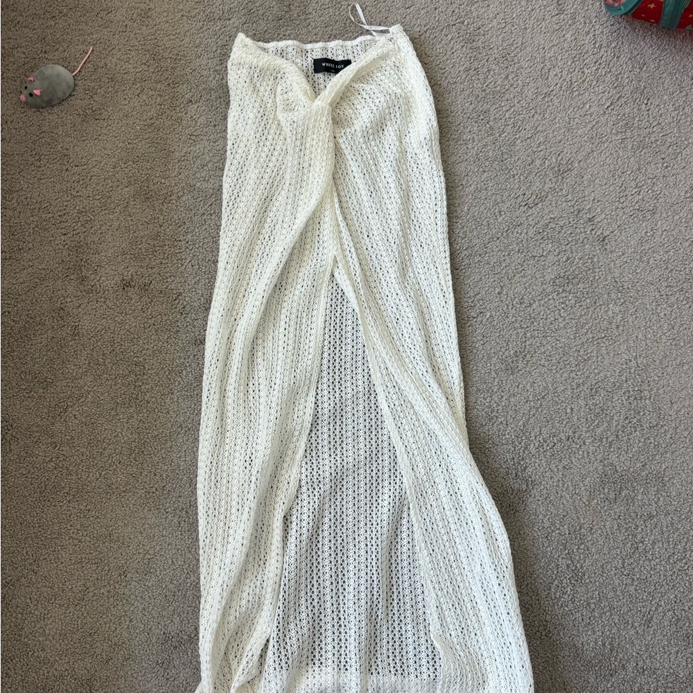 Whitefox boutique coverup crochet skirt